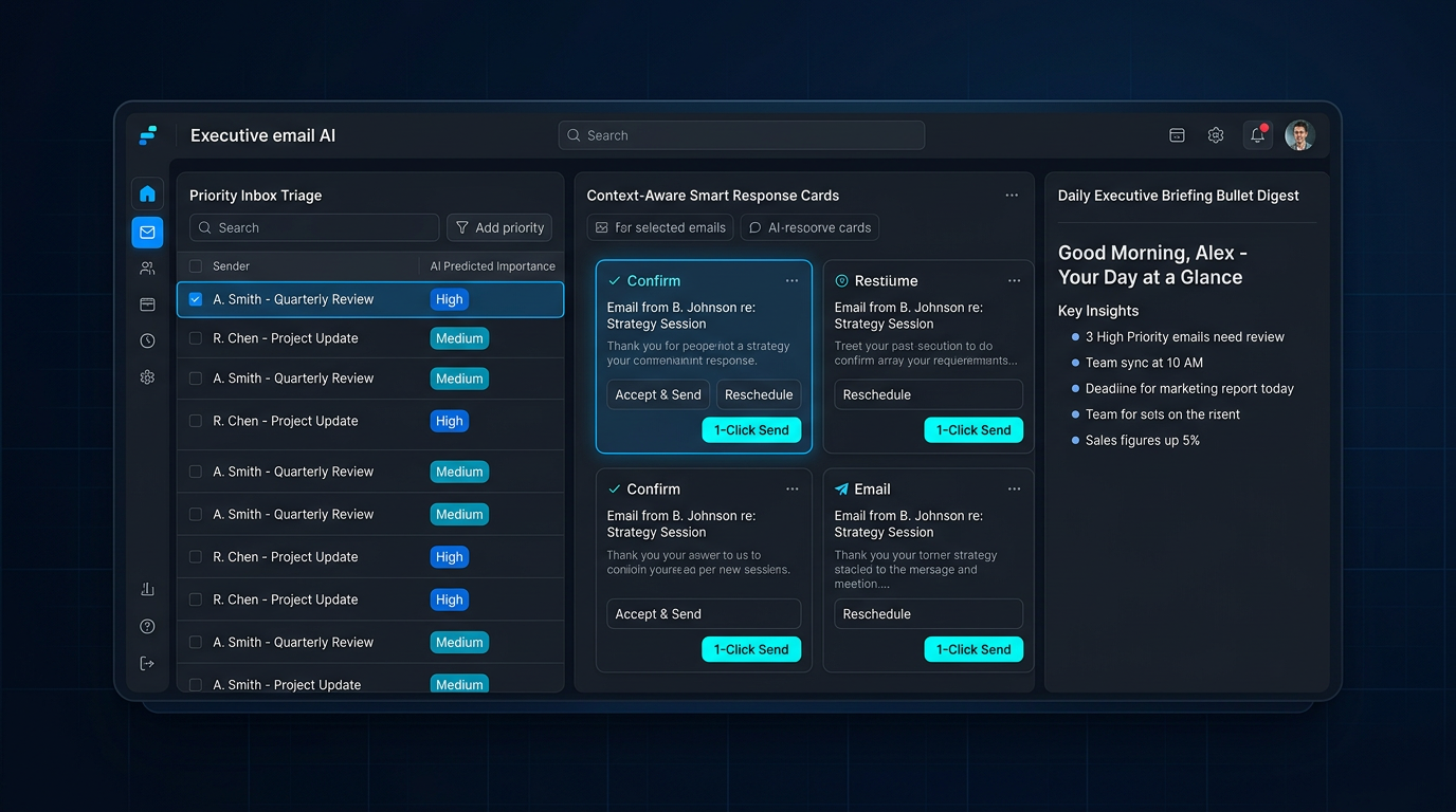 InboxPilot AI Executive Triage Dashboard Preview